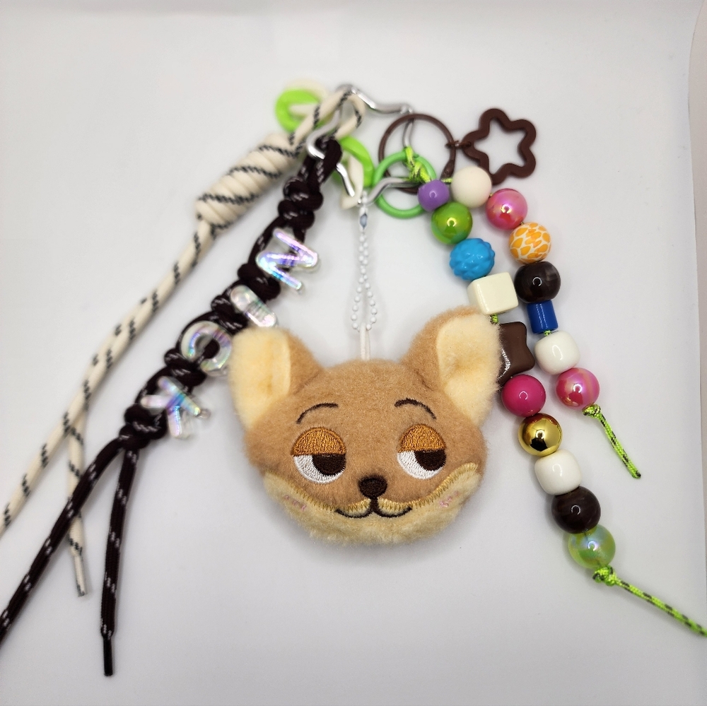 Plush Animal Keychain with Bead Set - DIY - Custom NEW